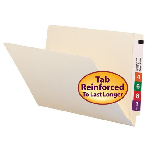 Smead End Tab File Folder, Shelf-Master Reinforced Straight-Cut Tab, Legal Size, Manila, 100 per Box (27110) - 5 Boxes