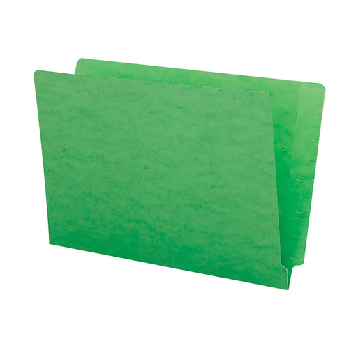 Smead 28110  Colored End Tab File Folder, Shelf-Master Reinforced Straight-Cut Tab, Legal Size, Green, 100 per Box (28110)