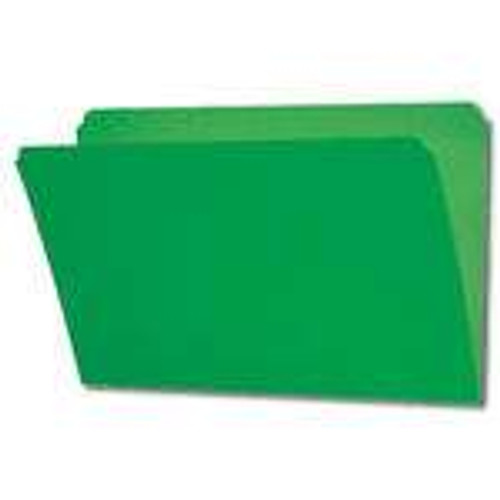 Smead File Folder, Reinforced Straight-Cut Tab, Legal Size, Green, 100 per Box (17110)