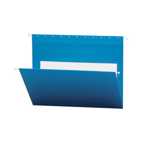 Smead Hanging File Folders with Interior Pocket, Letter Size, Sky Blue, 25 per Box (64439)