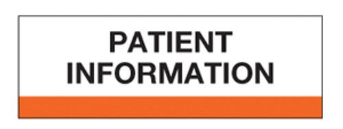 "Patient Information" Chart Divider Tabs -  Orange - 100/Pack