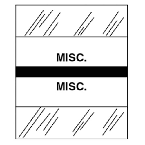 Amerifile (Tabbies Compatible) Chart Divider Tabs - Divider - Box of 100 - Black - Misc.