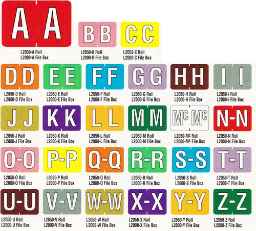 AmeriFile Sycom & Barkley Compatible Alpha Labels - Letter N - Red - 1 1/2 W x 1 H - Sheets, 225 Labels/Pack