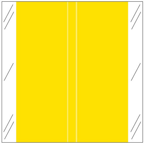Tabbies Solid Color Label - 11600 Match - CLLM Series (Rolls of 500) - Yellow Tabbies Solid Color Label - 11600 Match - CLLM Series (Rolls of 500) - Yellow