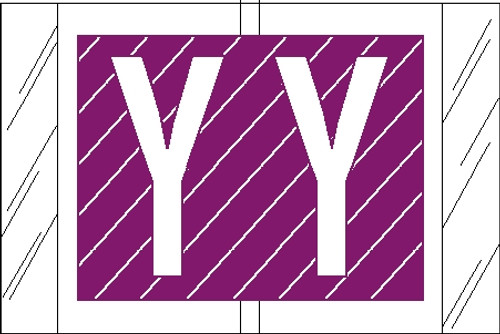 Tabbies 12025 - ORIGINAL Col'R'Tab ALPHA 12000 LABEL SERIES, 1" ALPHA TABS 'Y', PURPLE, 1"H x 1-1/2"W, 500/ROLL Tabbies 12025 - ORIGINAL Col'R'Tab ALPHA 12000 LABEL SERIES, 1" ALPHA TABS 'Y', PURPLE, 1"H x 1-1/2"W, 500/ROLL