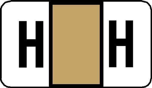Tabbies 62248 - POS 2000 COMPATIBLE RINGBOOK ALPHA 62240 LABEL SERIES, 15/16" RINGBOOK ALPHA 'H', TAN, 15/16"H x 1-5/8"W, 240/PACK Tabbies 62248 - POS 2000 COMPATIBLE RINGBOOK ALPHA 62240 LABEL SERIES, 15/16" RINGBOOK ALPHA 'H', TAN, 15/16"H x 1-5/8"W, 240/PACK