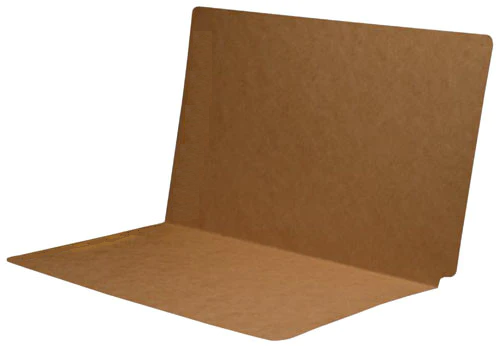 SFI Compatible 17 PT. Brown Kraft End Tab Folders - LEGAL Size with Drop Front - Full Cut End Tab -  50/Box