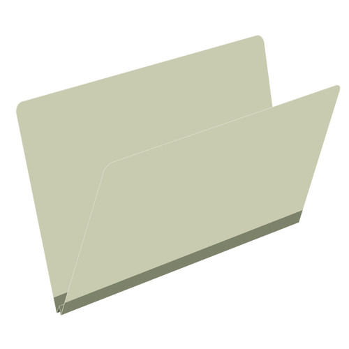 Green legal size end tab classification folder with 2" gray tyvek expansion. 25 pt type 3 pressboard stock. Packaged 25/125.