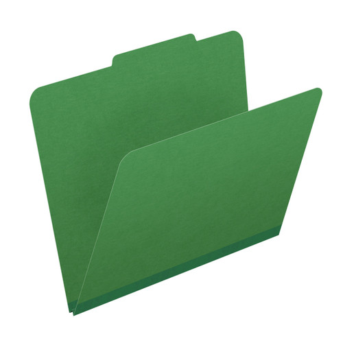 Moss green letter size top tab classification folder with 2" dark green tyvek expansion. 25 pt type 3 pressboard stock. Packaged 25/125 Moss green letter size top tab classification folder with 2" dark green tyvek expansion. 25 pt type 3 pressboard stock. Packaged 25/125