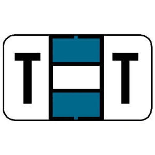 Tabbies 71540 - JETER 5800, 7100, 7200 COMPATIBLE ALPHA 71520 LABEL SERIES, 1" ALPHA LABEL 'T', LT BLUE, 15/16"H x 1-5/8"W, 252/PACK Tabbies 71540 - JETER 5800, 7100, 7200 COMPATIBLE ALPHA 71520 LABEL SERIES, 1" ALPHA LABEL 'T', LT BLUE, 15/16"H x 1-5/8"W, 252/PACK