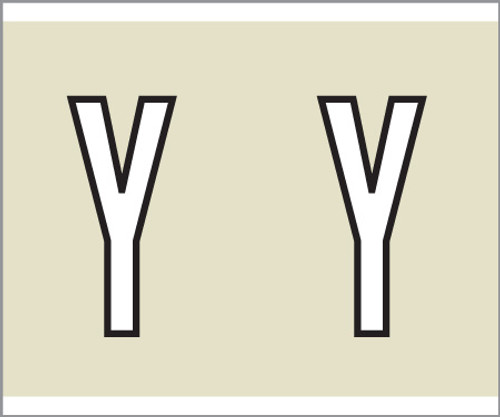 A-Z Labels Kardex PSF 139 Compatible 1-1/4" 'Y' TAN - 210/Pkg A-Z Labels Kardex PSF 139 Compatible 1-1/4" 'Y' TAN - 210/Pkg