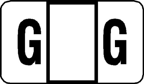 A-Z Labels POS Compatible 15/16" 'G' WHITE - 240/Pkg A-Z Labels POS Compatible 15/16" 'G' WHITE - 240/Pkg