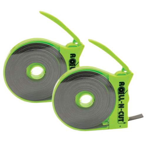 Magnetic Tape with Self Cutting Dispenser, 0.5'' x 15', Pack of 2