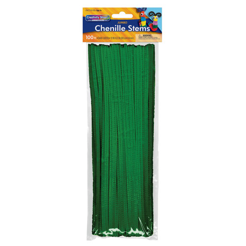 Jumbo Stems, Dark Green, 12'' x 6 mm, 100 Pieces