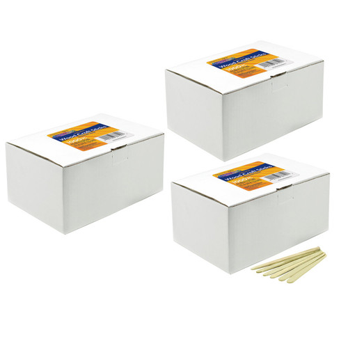 Economy Regular Craft Sticks, Natural, 4-1/2'' x 3/8'', 1000 Pieces Pack, 3 Packs Economy Regular Craft Sticks, Natural, 4-1/2'' x 3/8'', 1000 Pieces Pack, 3 Packs