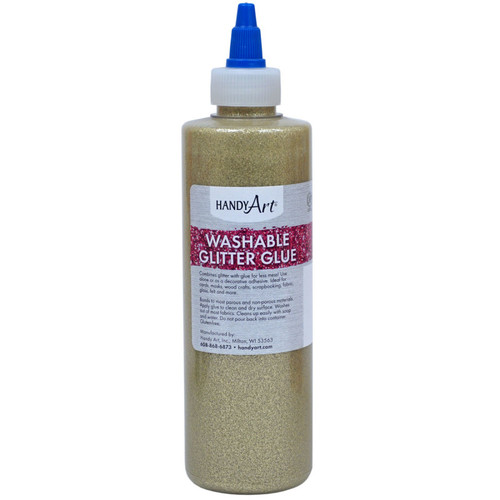 Washable Glitter Glue, 8 oz., Gold