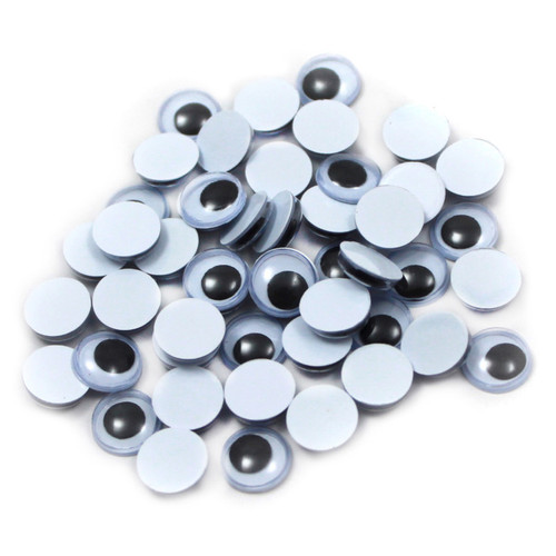 Creative Arts Wiggle Eyes, Round, 7mm, Black, Bag of 50 Creative Arts Wiggle Eyes, Round, 7mm, Black, Bag of 50