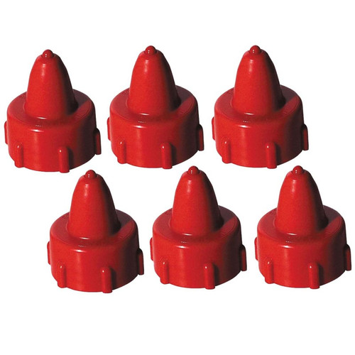 Tap-N-Glue Glue Cap, Red, 1'' Diameter, 6 Caps