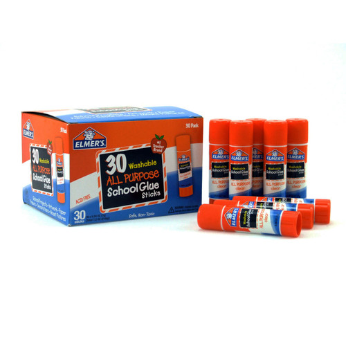 Washable School Glue Sticks, All Purpose, Pack of 30 Washable School Glue Sticks, All Purpose, Pack of 30