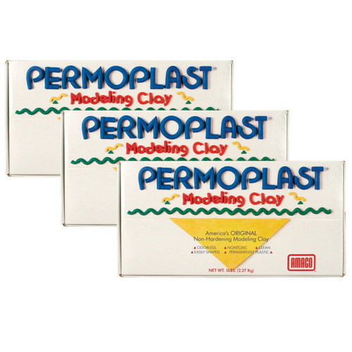 Permoplast Modeling Clay, Green, 1 l.er Box, 3 Boxes