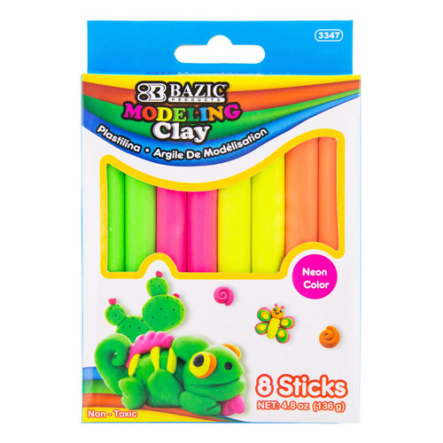 Modeling Clay Sticks, .8 oz (136g), 4 Fluorescent Colors