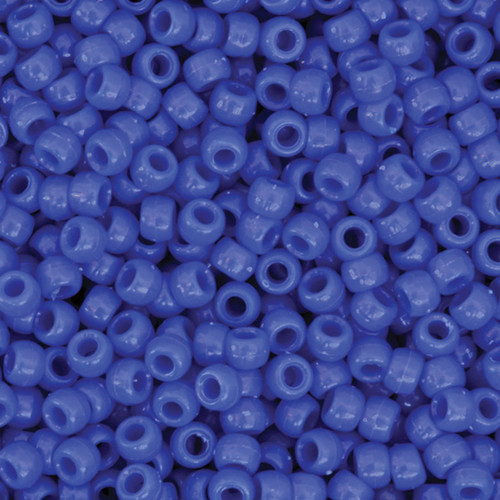 Pony Beads, Blue, 6 mm x 9 mm, 1000 Pieces Pony Beads, Blue, 6 mm x 9 mm, 1000 Pieces