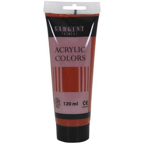 Acrylic Paint Tube, 120 ml, Burnt Sienna Acrylic Paint Tube, 120 ml, Burnt Sienna