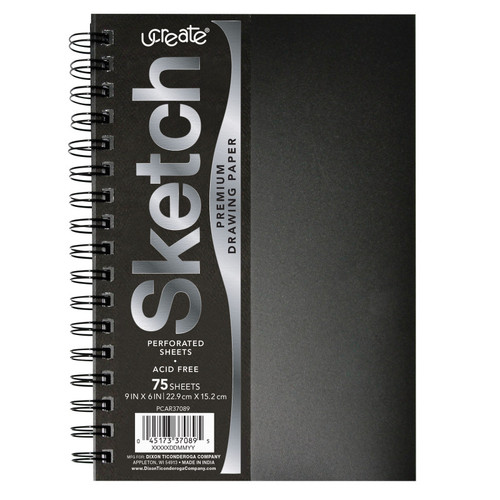 Poly Cover Sketch Book, Heavyweight, 9'' x 6'', 75 Sheets Poly Cover Sketch Book, Heavyweight, 9'' x 6'', 75 Sheets