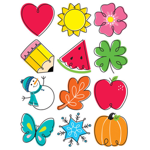 Seasonal Accents 10'' Designer Cut-Outs, Pack of 12