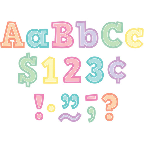 Pastel Pop Bold Block 4'' letters Combo Pack, 230 Per Pack, 2 Packs