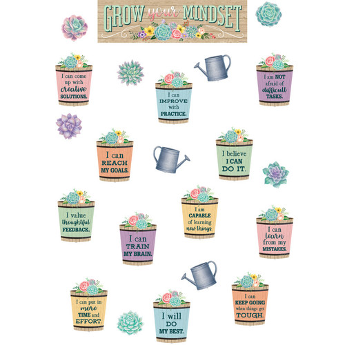 Rustic Bloom Grow Your Mindset Mini Bulletin Board Set Rustic Bloom Grow Your Mindset Mini Bulletin Board Set