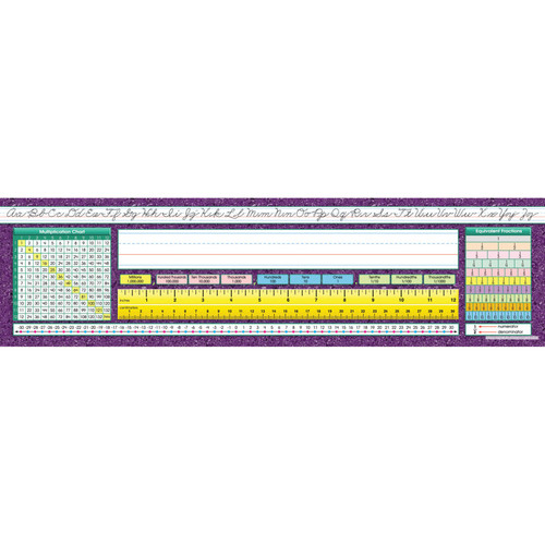 Traditional Cursive Intermediate Desk Plates, 19'' x 5'', Pack of 36