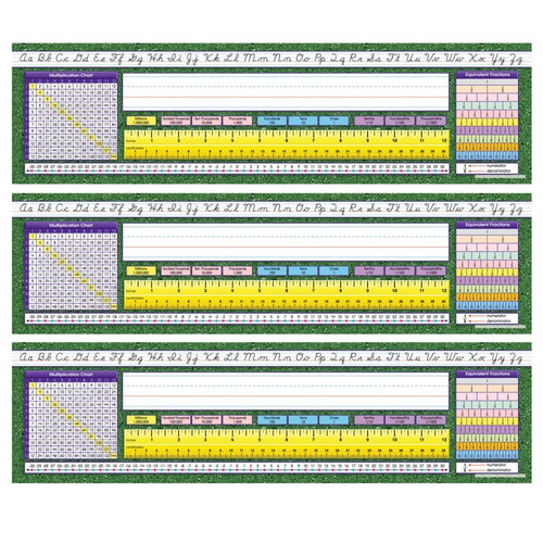 Modern Cursive Intermediate Desk Plates, 19'' x 5'', 36 Per Pack, 3 Packs