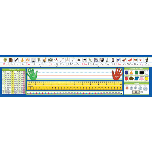 Primary Traditional Manuscript Counting 1-120 Desk Plates, Pack of 36