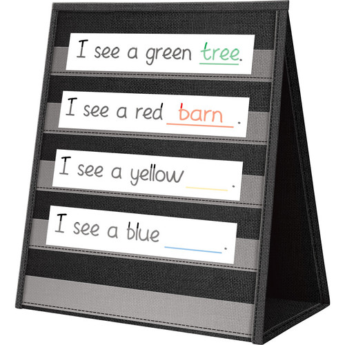 Black Desktop Pocket Chart, 15-1/2'' x 12''