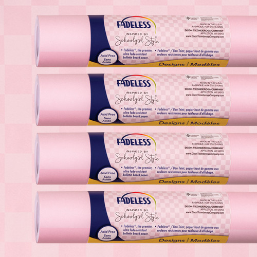 Schoolgirl Style Bulletin Board Paper, 48'' x 12', Cake Pop, 4 Rolls