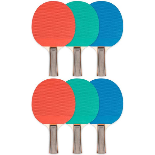 Rubber Face Table Tennis Paddle, 5-Ply, Pack of 6