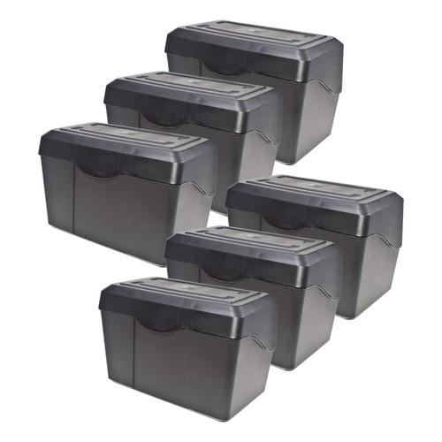 Black Index Card Holder, 3'' x 5'', Pack of 6 Black Index Card Holder, 3'' x 5'', Pack of 6