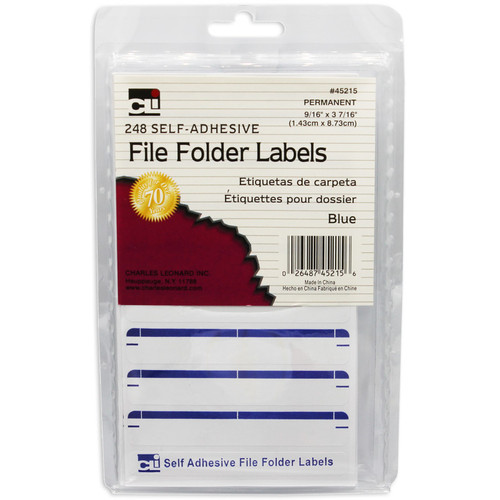 File Folder Labels, Self-Adhesive, .56 x .43 Inches, Blue, 248-Count File Folder Labels, Self-Adhesive, .56 x .43 Inches, Blue, 248-Count