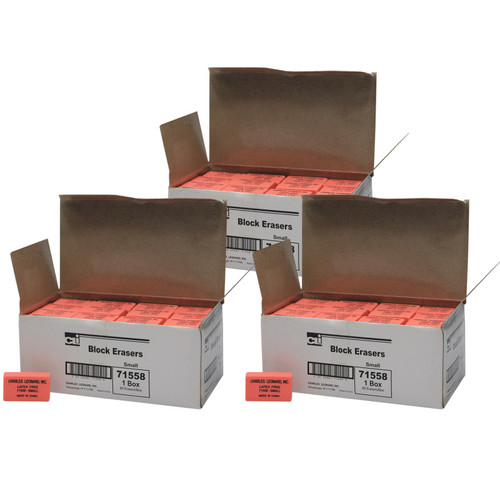 Pencil Eraser - Synthetic - Latex Free - Block Shape - Small - 80 per Box, 3 Boxes Pencil Eraser - Synthetic - Latex Free - Block Shape - Small - 80 per Box, 3 Boxes