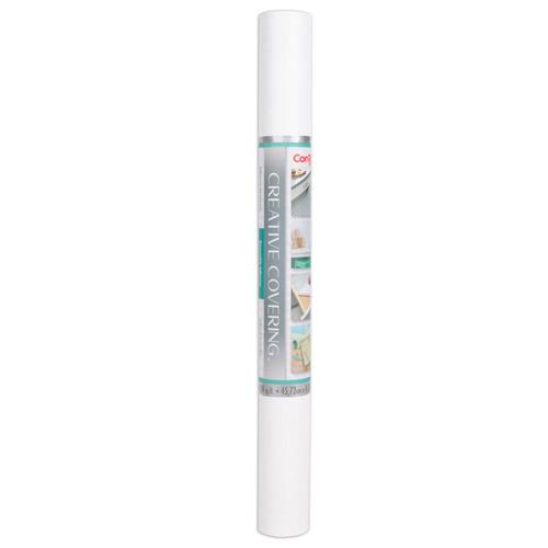 Creative Covering Adhesive Covering, White, 18'' x 16 ft