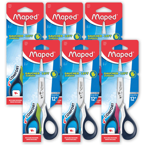 6'' Sensoft Scissors with Flexible Handles - Lefty, Pack of 6