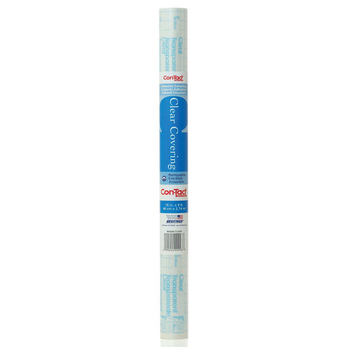 Adhesive Roll, Clear, 18'' x 9 f.