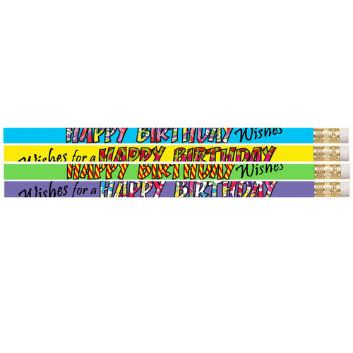 Happy Birthday Wishes Pencil, 12 Per Pack, 12 Packs Happy Birthday Wishes Pencil, 12 Per Pack, 12 Packs
