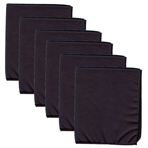 Microfiber Dry Erase Cloth, Black, 12'' x 14'', Pack of 6 Microfiber Dry Erase Cloth, Black, 12'' x 14'', Pack of 6