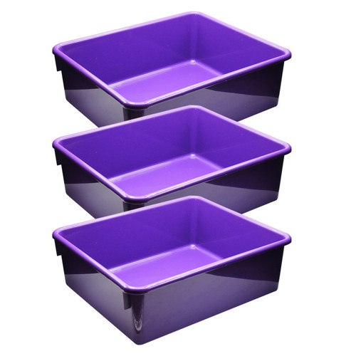 Double Stowaway Tray Only, Purple, Pack of 3 Double Stowaway Tray Only, Purple, Pack of 3