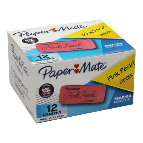 Pink Pearl Eraser, Large, Box of 12
