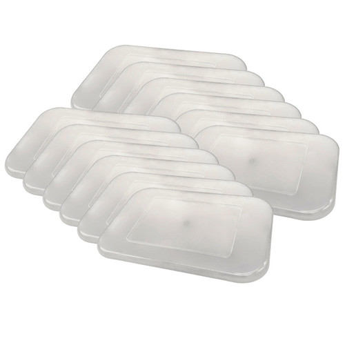 Clear Plastic Storage Bin Lid - Small, Pack of 12 Clear Plastic Storage Bin Lid - Small, Pack of 12