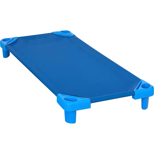 Stackable Toddler Cot, 40'' x 23'' x 7'', Blue