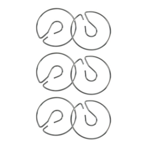Chart Stand Rings, Metal, 4'', 2 Per Pack, 3 Packs Chart Stand Rings, Metal, 4'', 2 Per Pack, 3 Packs